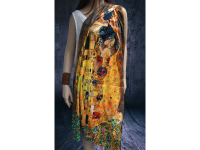 Mooie soepele glanzende sjaal, Gustav Klimt