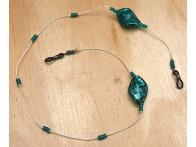 Handmade design brillenkoordje, turquoise kralen