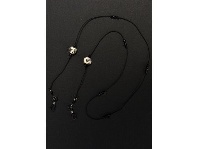 Handgemaakt design brillenkoordje, zwart-wit