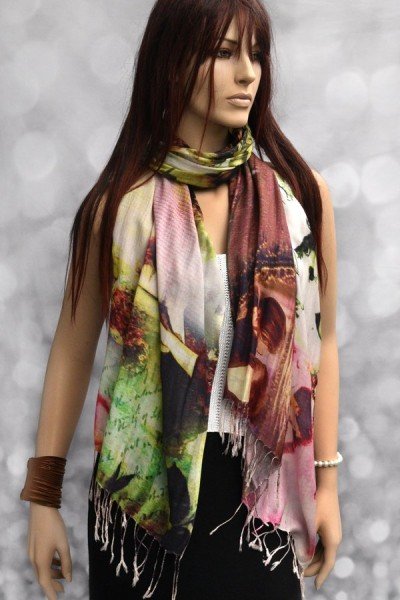 Zijde pashmina sjaal, film, liefde, valt soepel