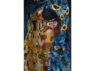 Kiss in the garden van Gustav Klimt, warme sjaal
