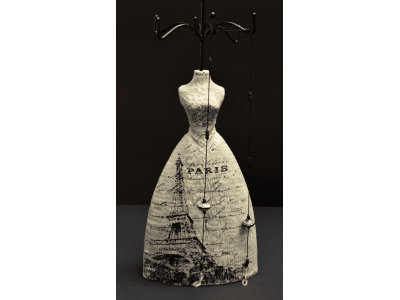 Handmade design brillenkoordje, zwart wit met etnische kralen