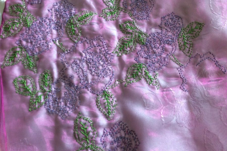 Kantha zijden vintage sjaals